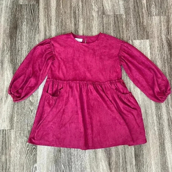 Womens NWT Chelsea & Violet Velour-like Red Dress - M - Picture 1 of 10